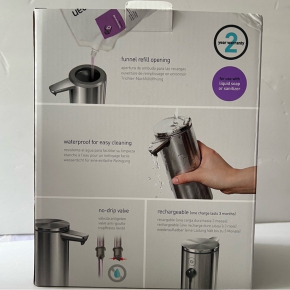 simple human 9 oz sensor pump liquid soap dispenser - Picture 6 of 8